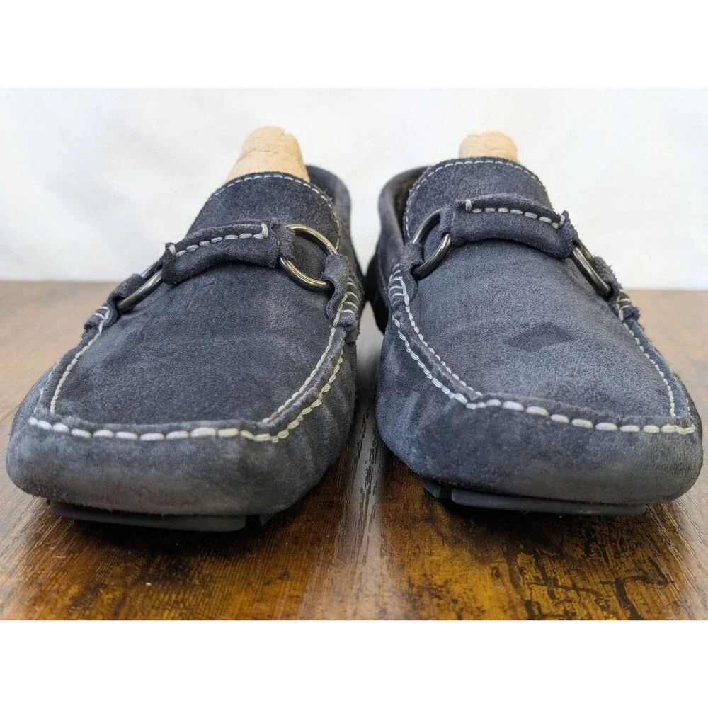 ALDO Men Suede Bit Loafers 11 Blue Driving Shoes Moccasins Slip On Carey Carey